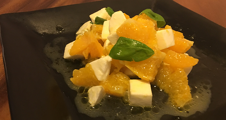 オレンジのカプレーゼ