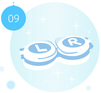 第9条　レンズケースはよく洗って自然乾燥。定期的な交換もお忘れなく。<