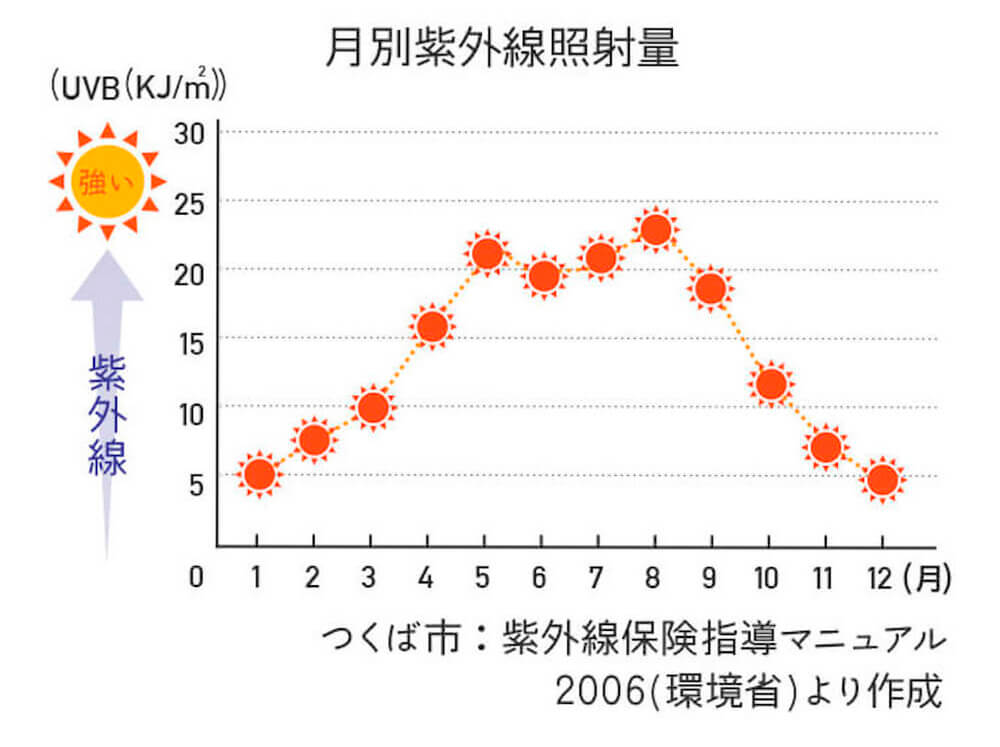 月別紫外線照射量
